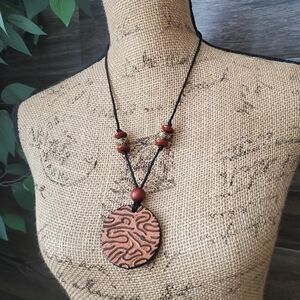 Tribal Boho Statement Necklace Beaded Ethnic Large